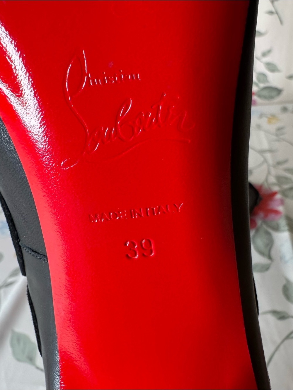 CHRISTIAN LOUBOUTIN Authentic- Cajaboot 100 Nappa Shiny/ Veau Velours Size 39 - Picture 8 of 11